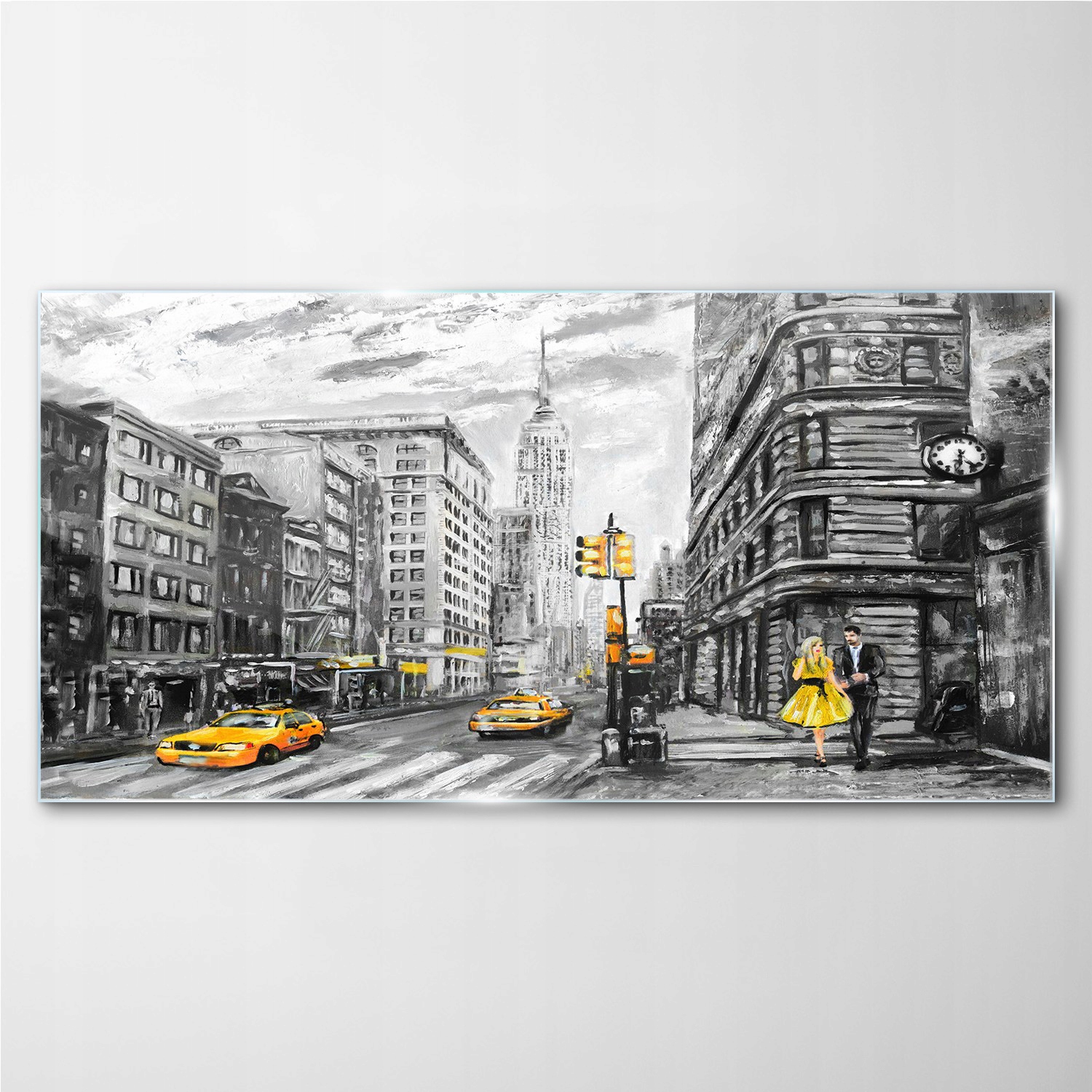 

Obraz szklany na ścianę Nowy york pastel 100x50 cm