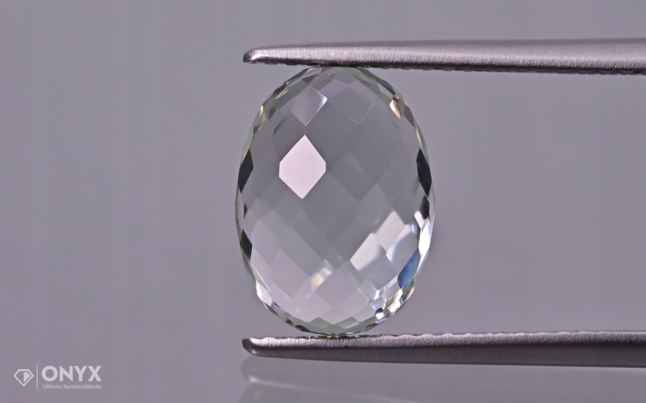 Prasiolit fasetovaný ovál 11x8 mm