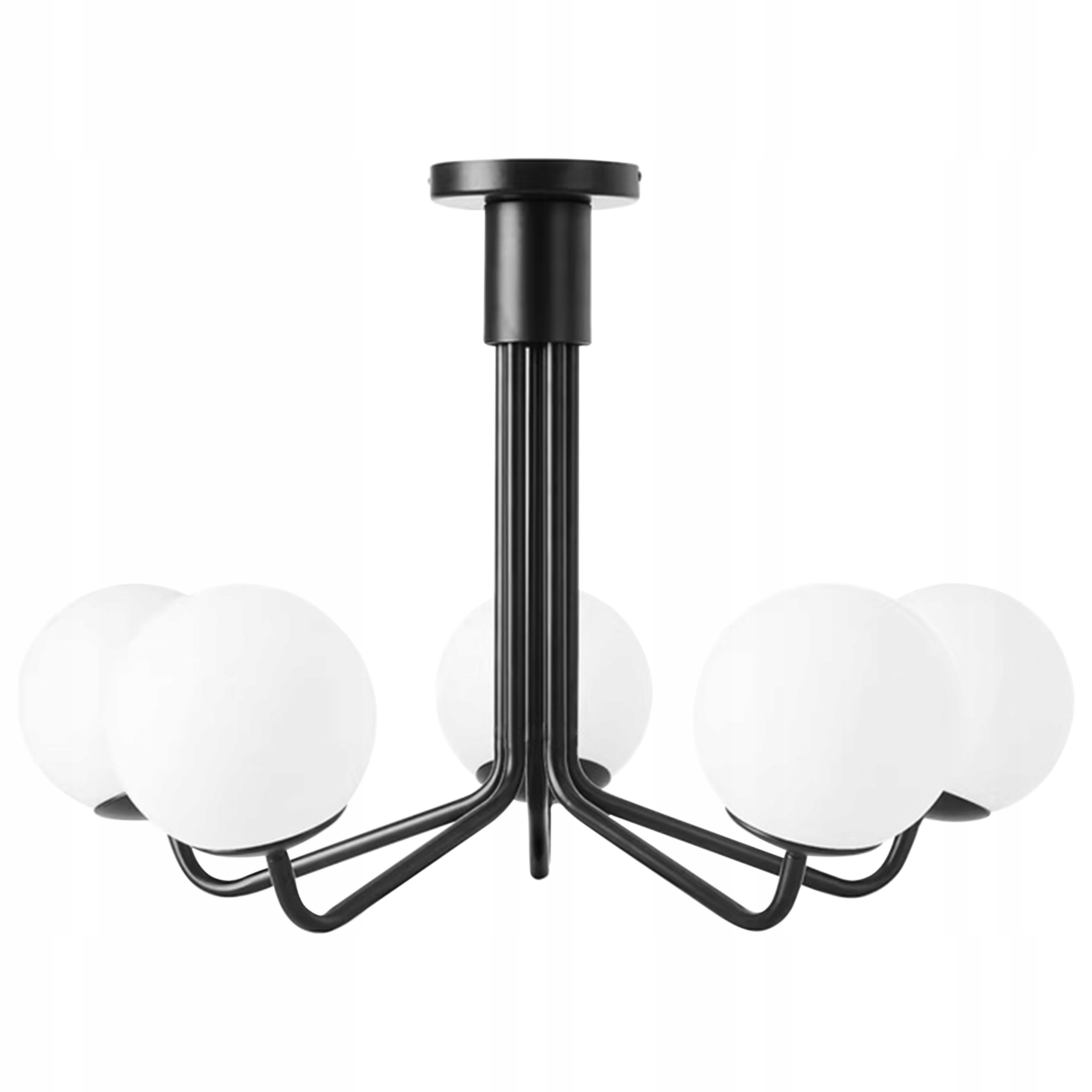 Závesná lampa čierna biele gule moderná, minimalistická, veľká