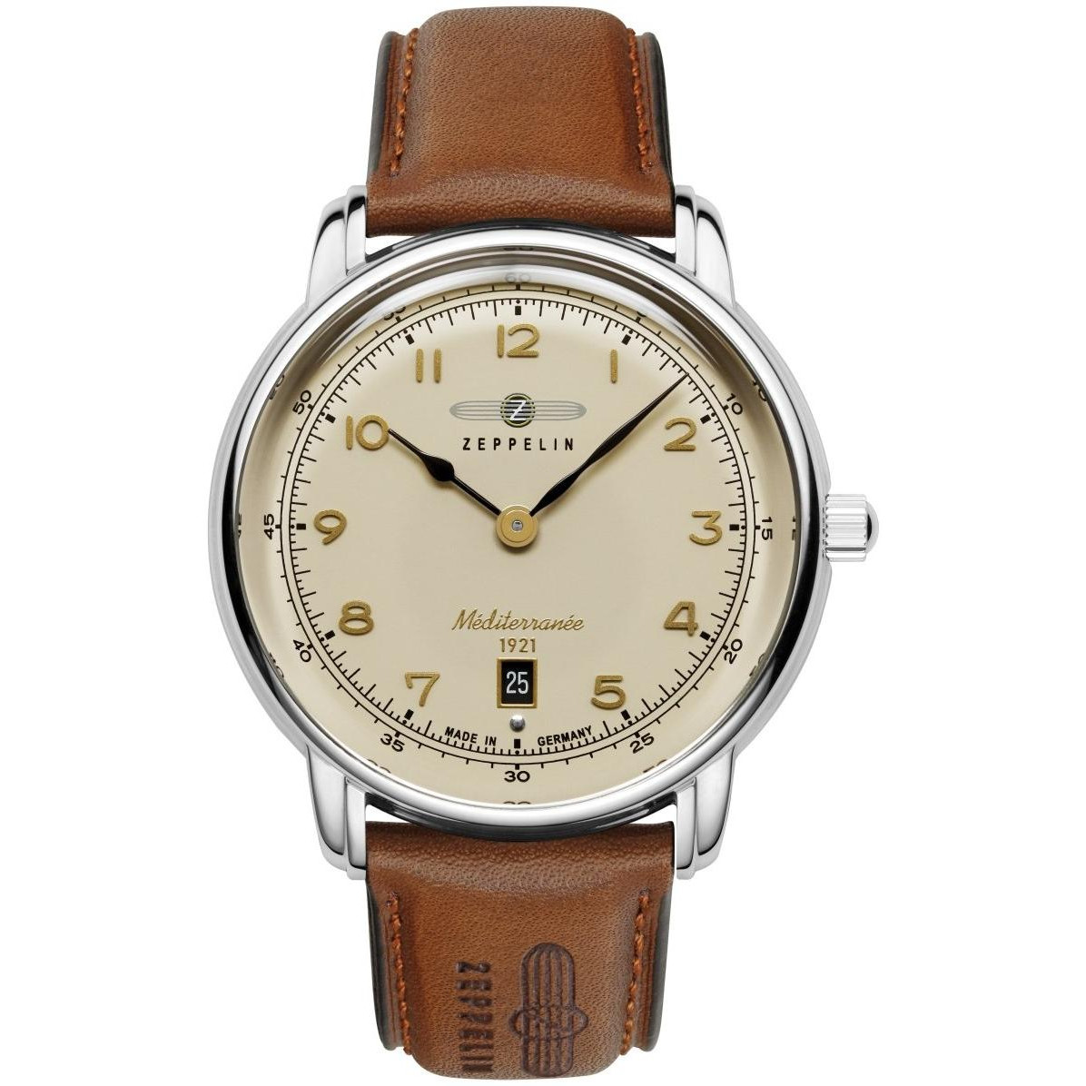 Pánské Hodinky Zeppelin 96405 hnědý pásek