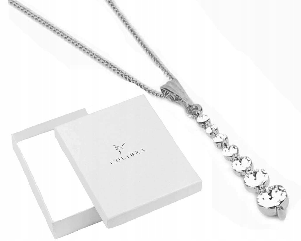 

Srebrny Naszyjnik Łańcuszek Z Zawieszką Swarovski