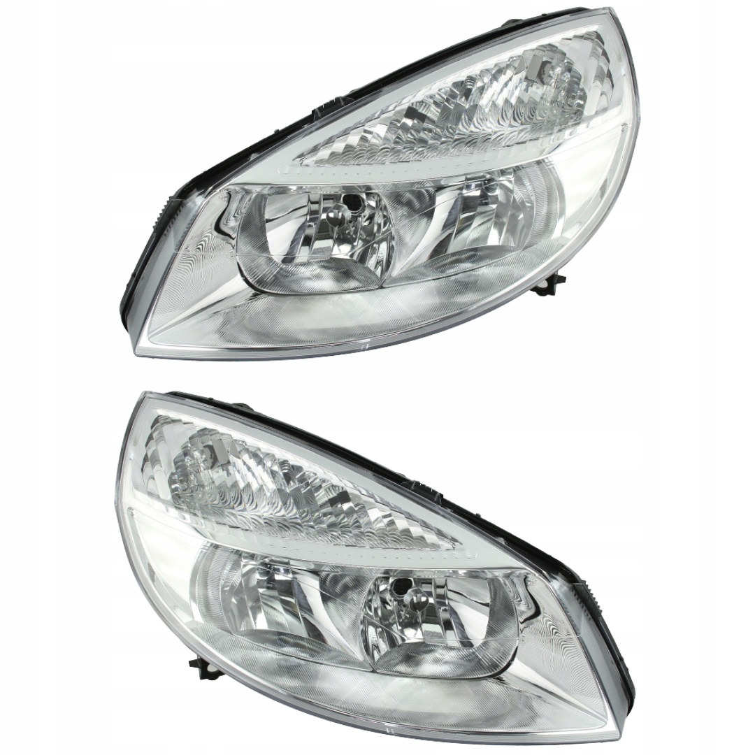 Renault Scenic II 2003-2006 Sada Světlometů Předních Světel, Levá Pravá