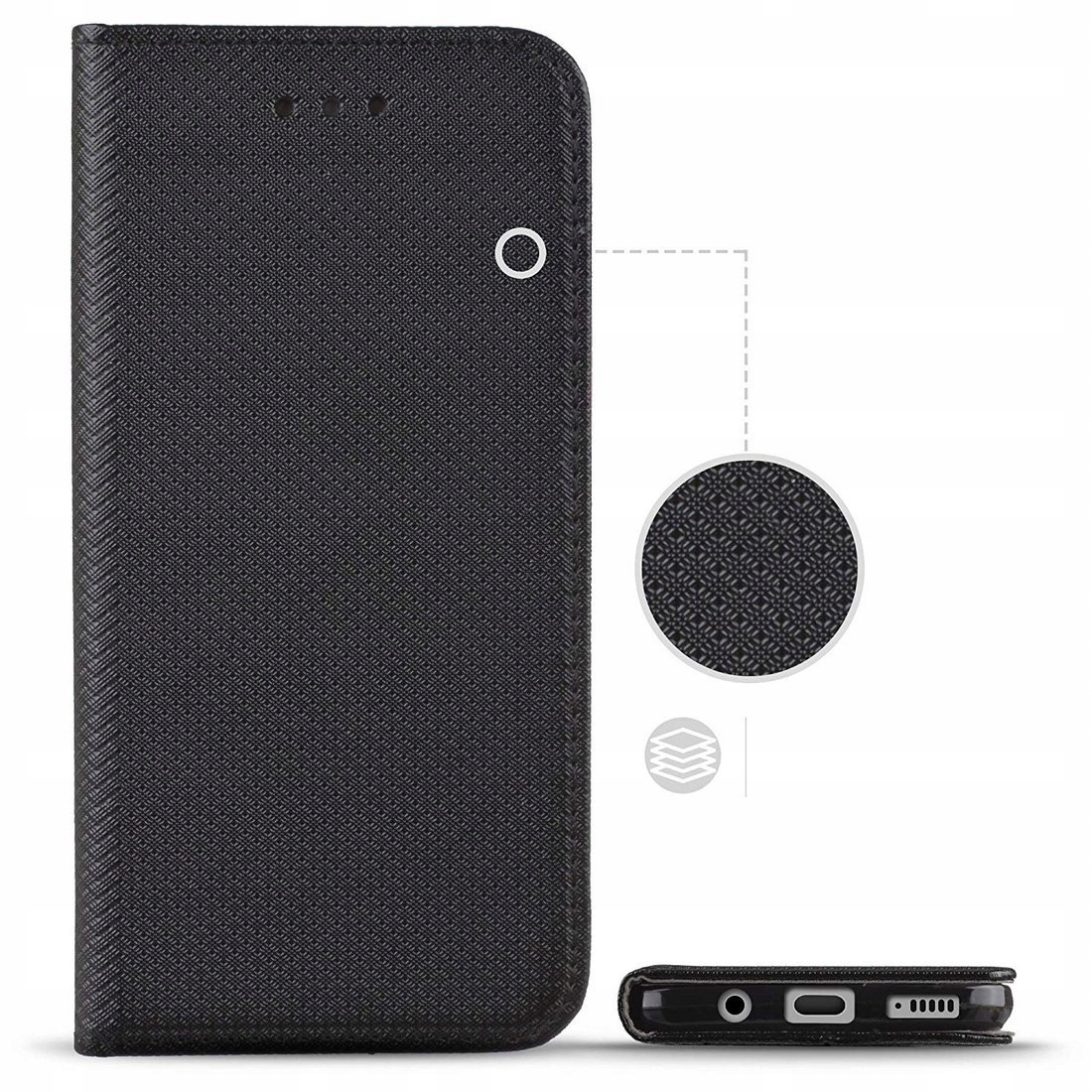 ETUI OTWIERANE Z KLAPKĄ MAGNETIC PORTFEL do SAMSUNG GALAXY S23 FE CZARNY Kod producenta FLIPCOVER-GALAXYS23FE