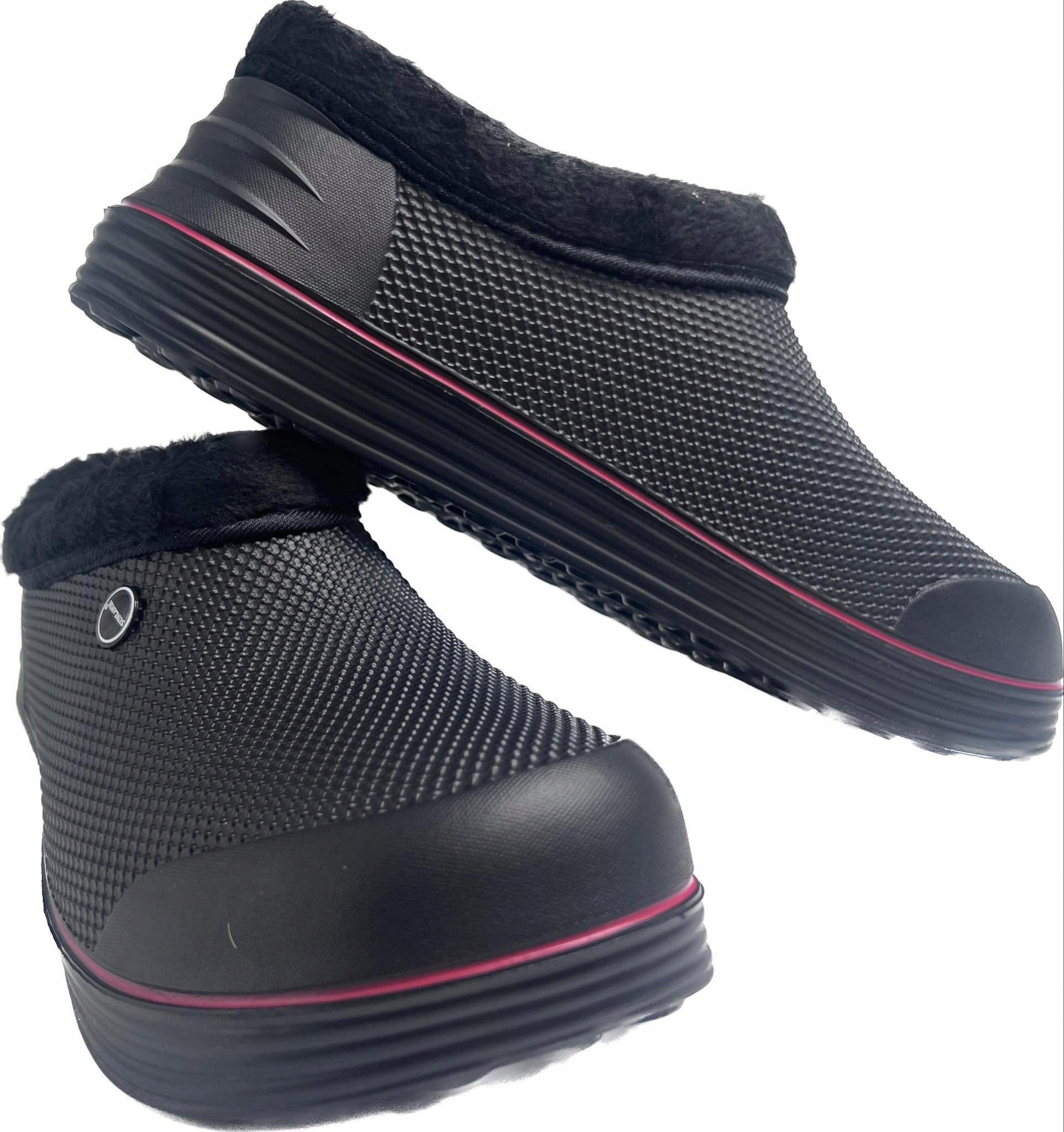 Kroksy Klapki Ocieplane Damskie Kalosze Jesienne Zimowe Czarne Rozmiar 39 Marka Sunlanse