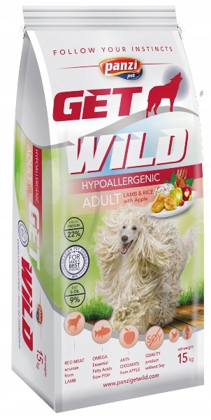 GetWild Hypoalergenní jehněčí maso Monoproteinové 15 kg dospělý pes