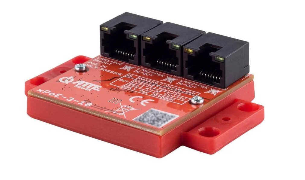 Miniaturowy switch Atte XPOE-3-10 3 portowy