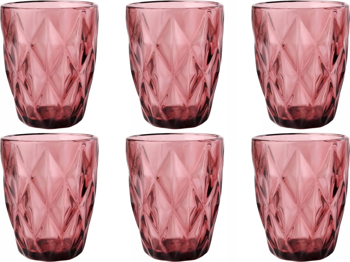

Komplet Szklanek Szklanki 250ml Elise Pink 6 szt