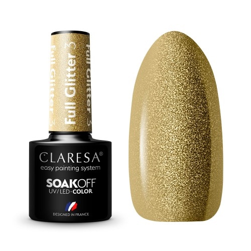 

Claresa Lakier Hybrydowy Full Glitter nr3 5ml