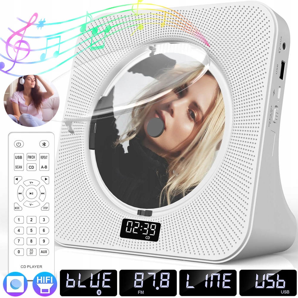 Přenosný Přehrávač CD Reproduktor Přehrávání Disku S Albem Bluetooth 5.0