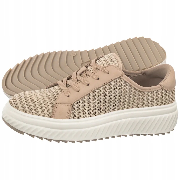 Botky Polobotky Dámské Caprice Béžové 9-23710-46 408 Beige Comb