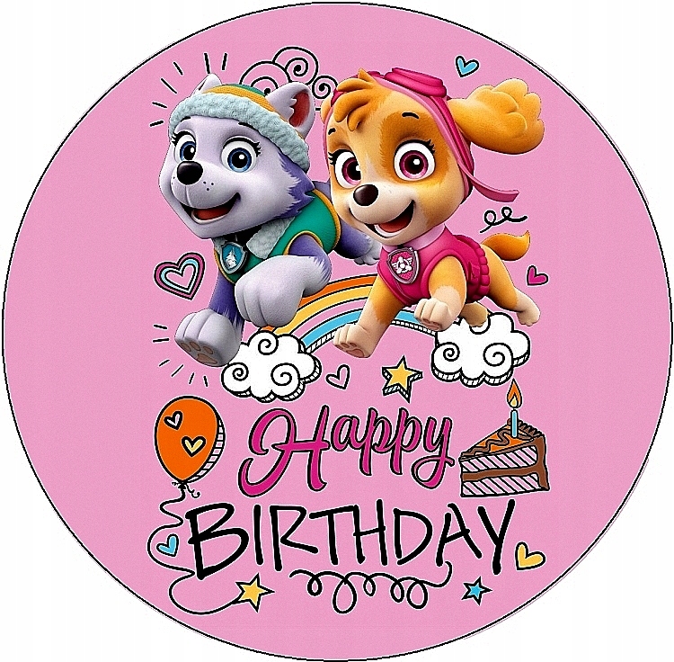 ВАФЕЛЬНЫЕ НА ТОРТ СОБАЧИЙ ПАТРУЛЬ КРУГЛЫЙ ТОЛСТЫЙ 20CM