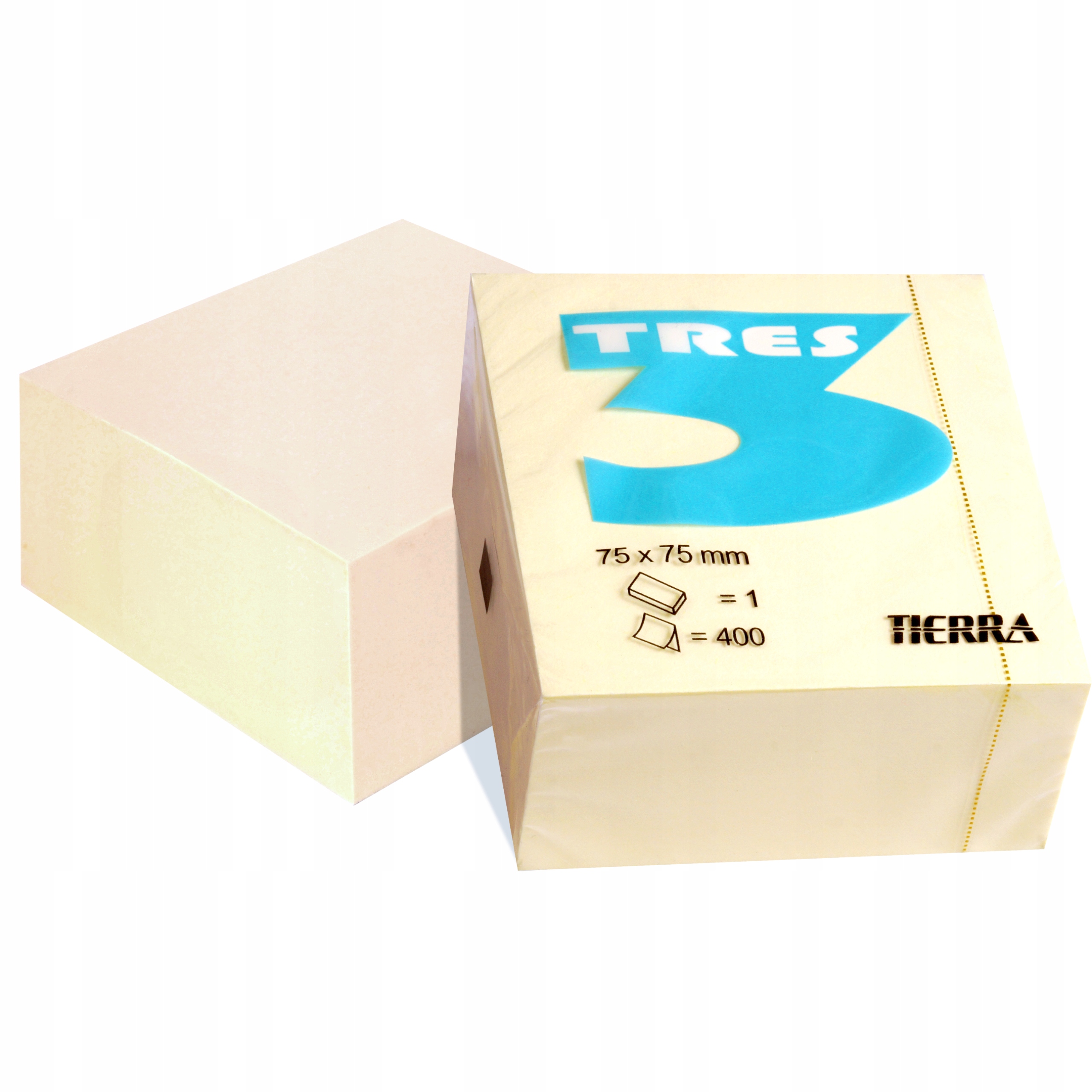 

Kostka samoprzylepna Tres 75x75mm żółta 400k