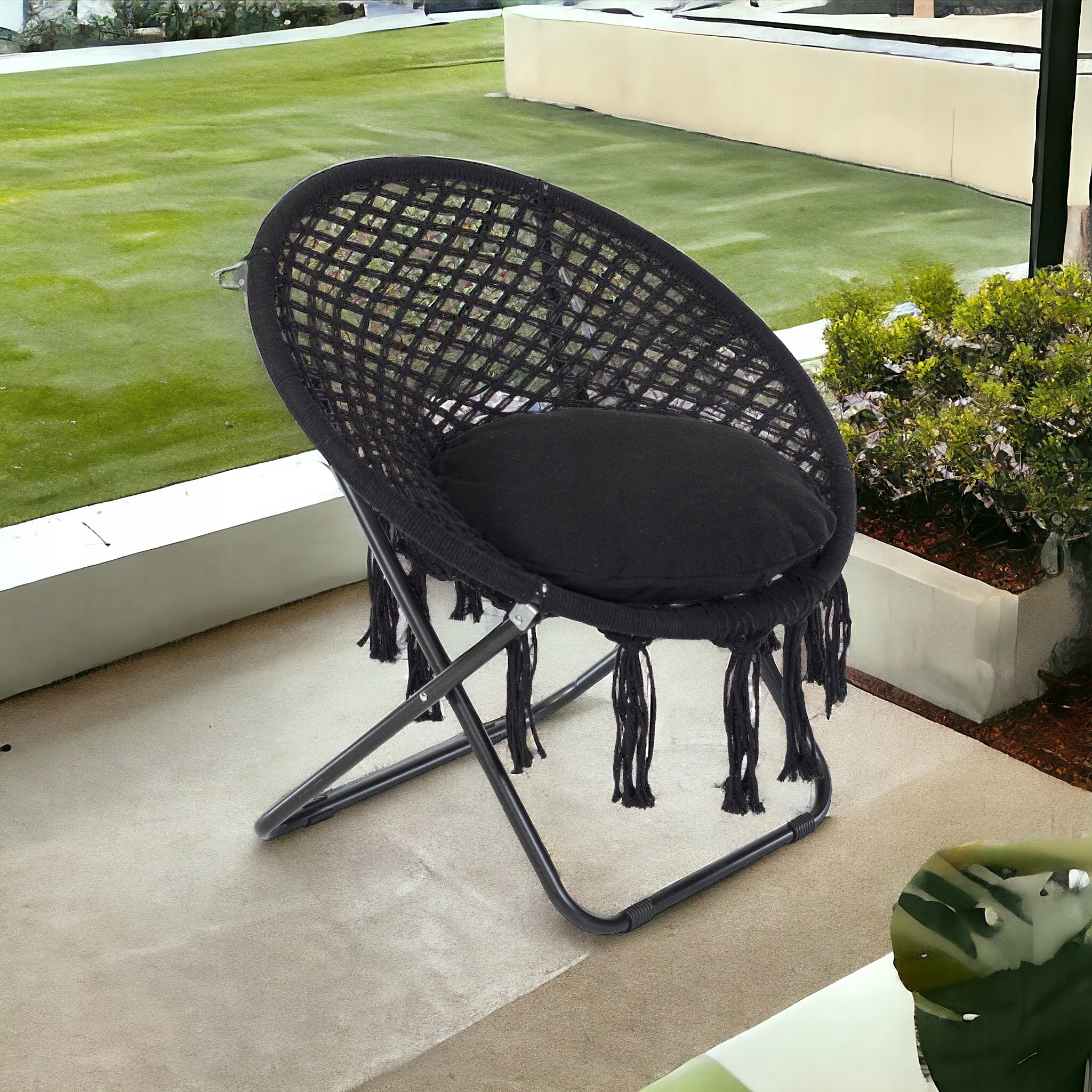 FOTEL SKŁADANY BOCIANIE GNIAZDO CZARNY Kod producenta 321