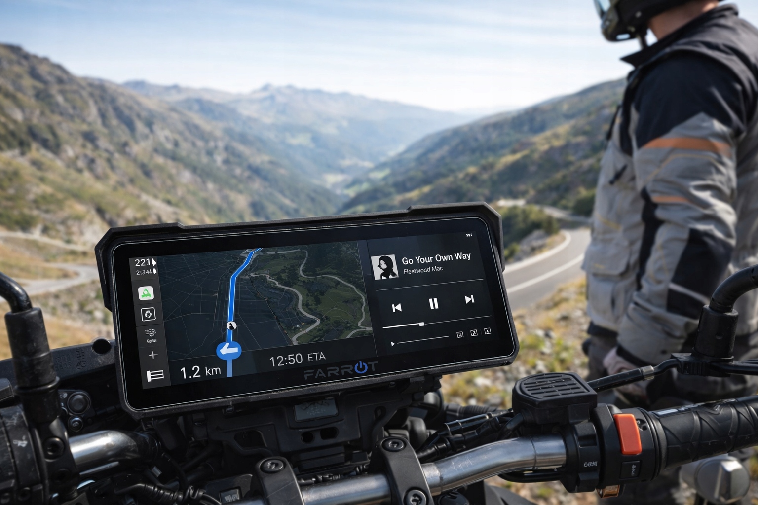 Android Auto Stacja Multimedialna Motocyklowa 8.1 CarPlay Nawigacja GPS 2GB