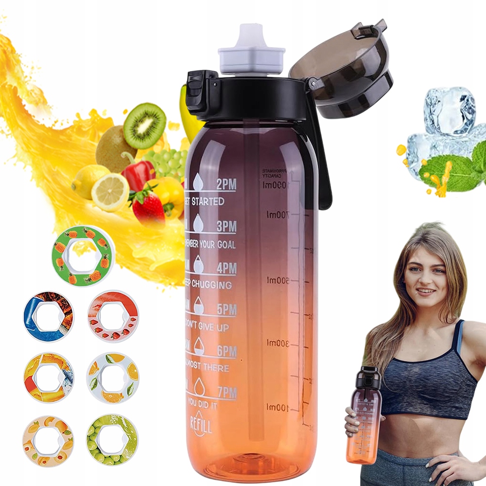 Láhev Lahev Na Pití Na Vodu Sportovní Vzduchotěsný Nápoj Ovocná Vůně 1000 ML