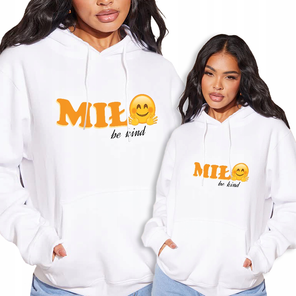Mikina Bílá S Kapucí Mile Be Kind S