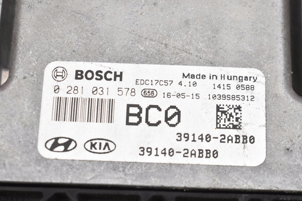 control unit computer of the engine 39140-2ABB0 HYUNDAI TUCSON 3 III 1.7 CRDI 115 KM
