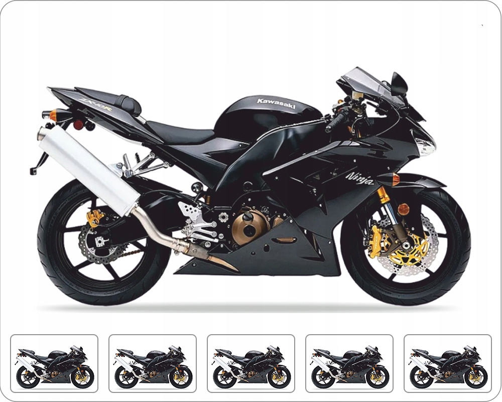 Samolepky Na Motocykl Juula Pro Kawasaki Zx 10R 2004 Černé 660
