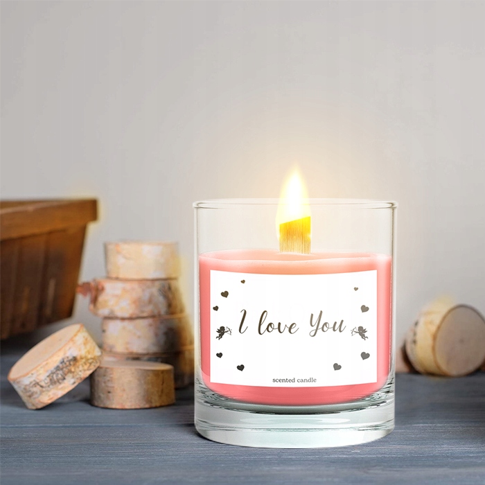 WALENTYNKOWA SOJOWA ŚWIECZKA ZAPACHOWA W SZKLE Marka SD