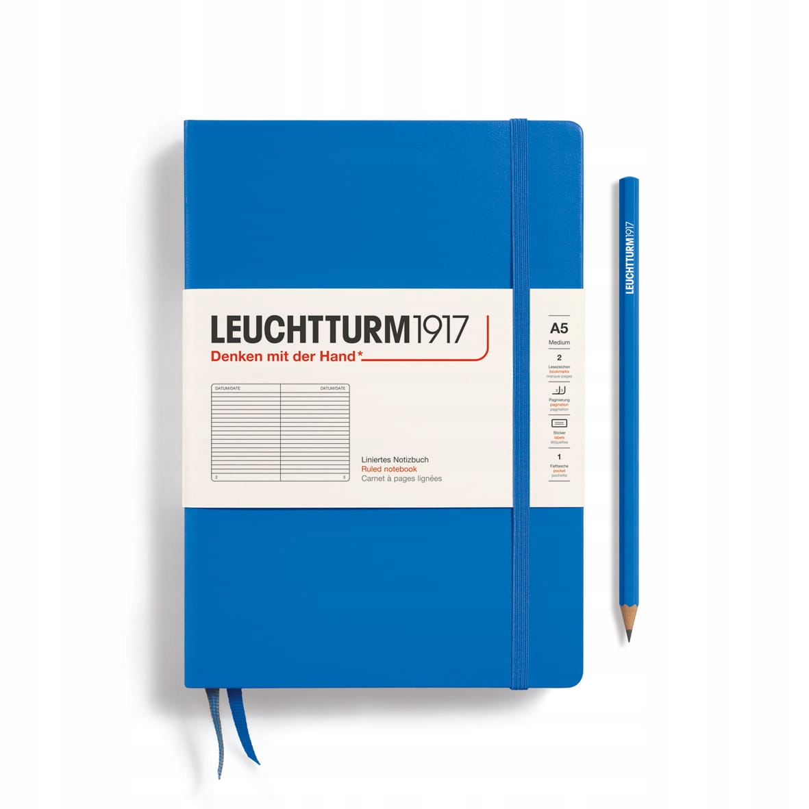 Notatnik Leuchtturm1917 Medium A5, linie, Sky