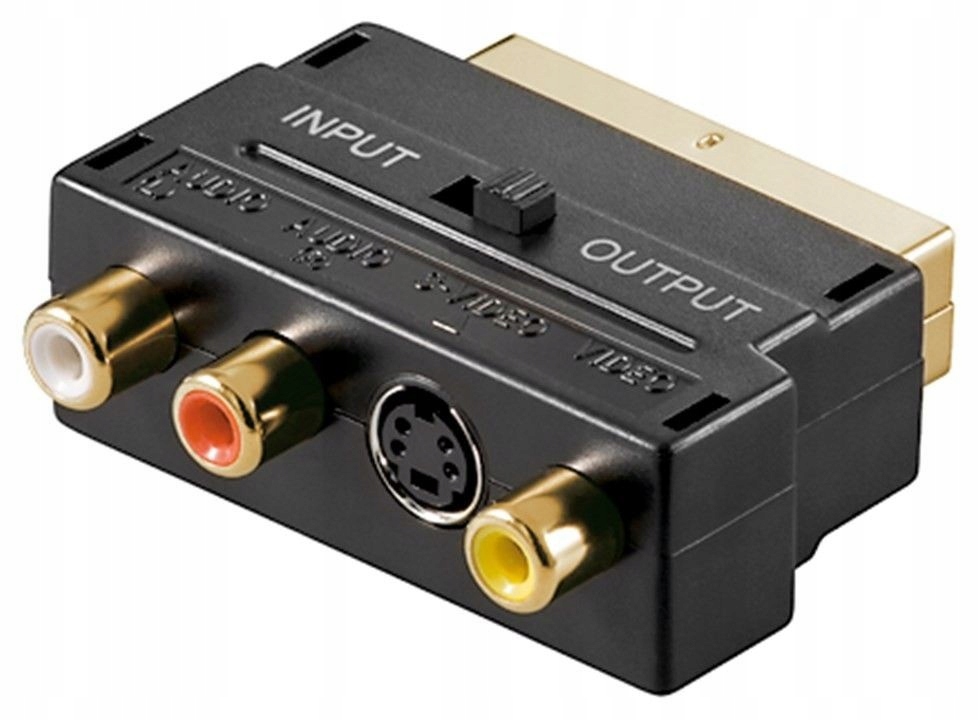 

Adapter Scart 21PIN Euro 3XCINCH Rca Din Złoty