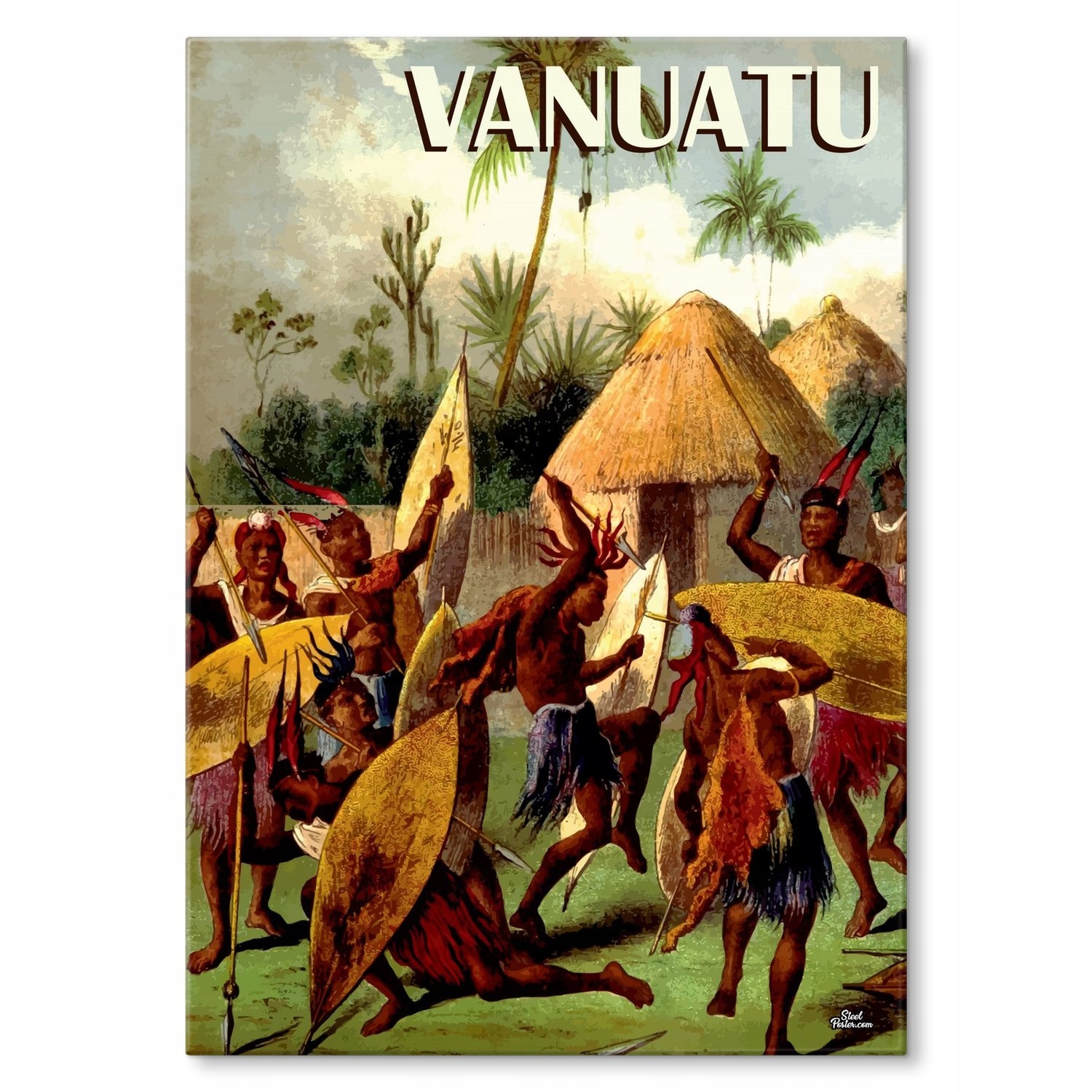 Kovový plakát Vanuatu Dárek 30 x 42 cm