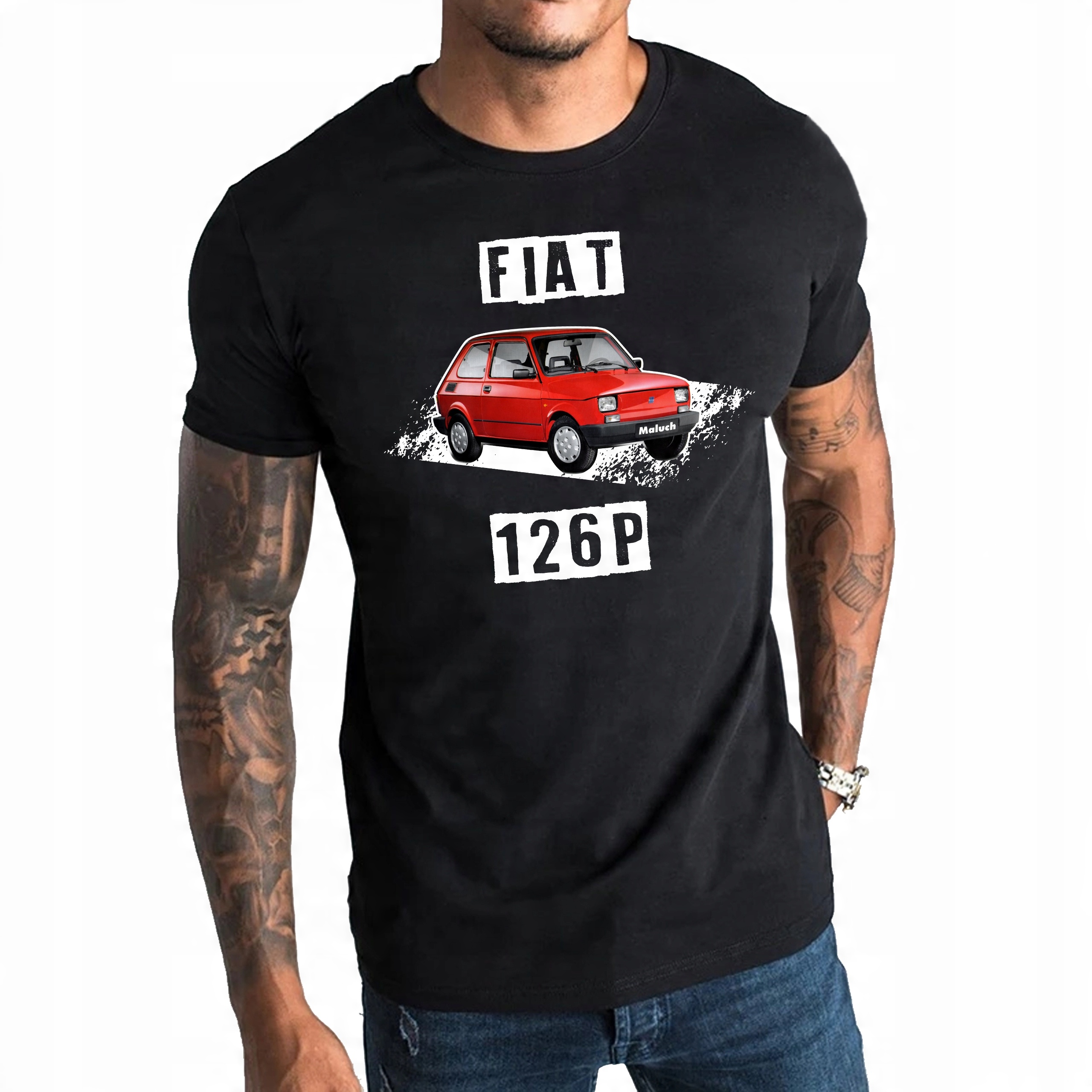 

Koszulka męska auto FIAT126P fan motoryzacji XL