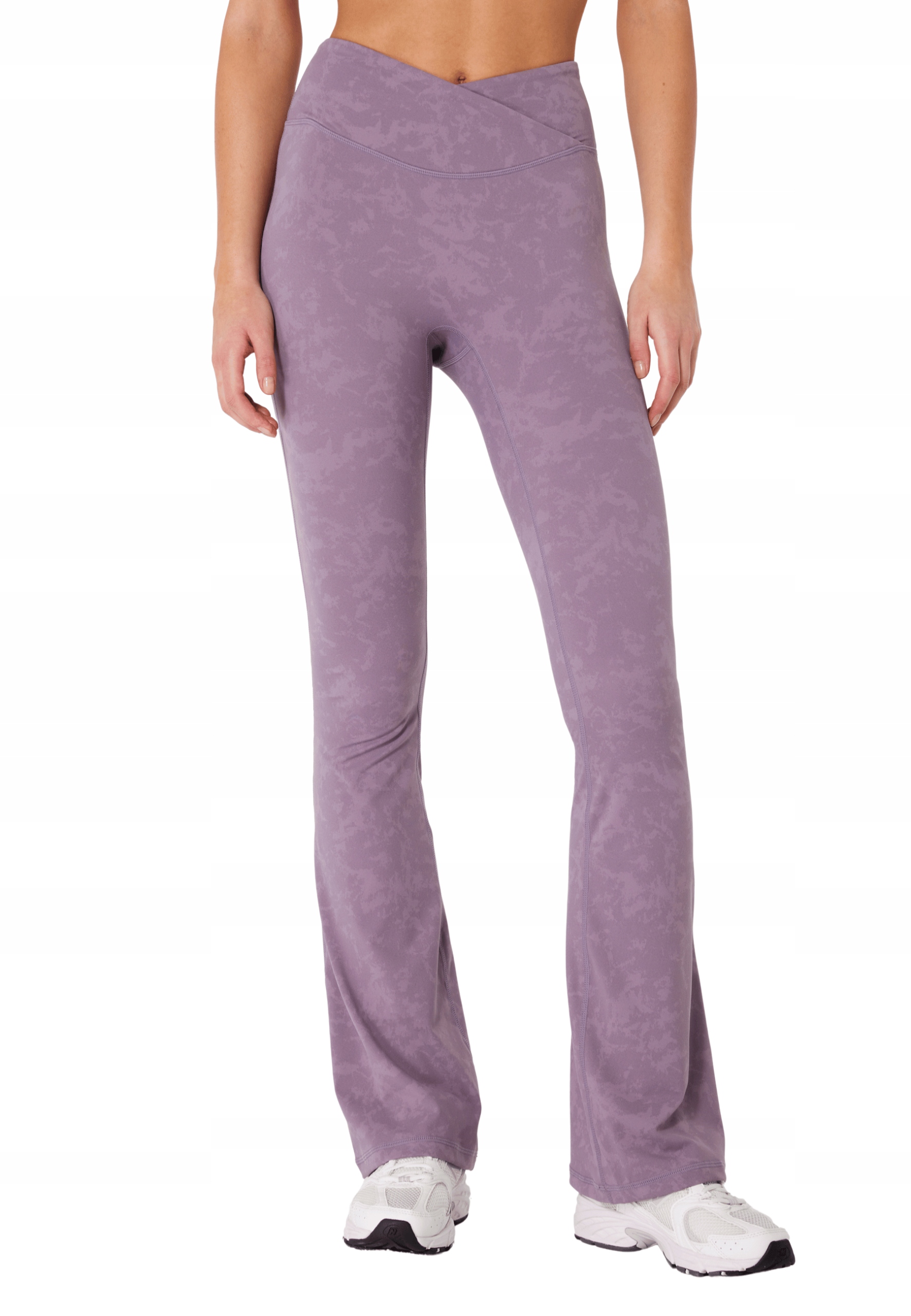 Legíny Flare s obálkovým pasem Signature M dusty lavender pink