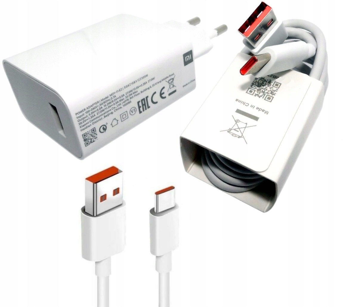 

Ładowarka Xiaomi MDY-11-EZ kabel Usbc 6A 33W Turbo