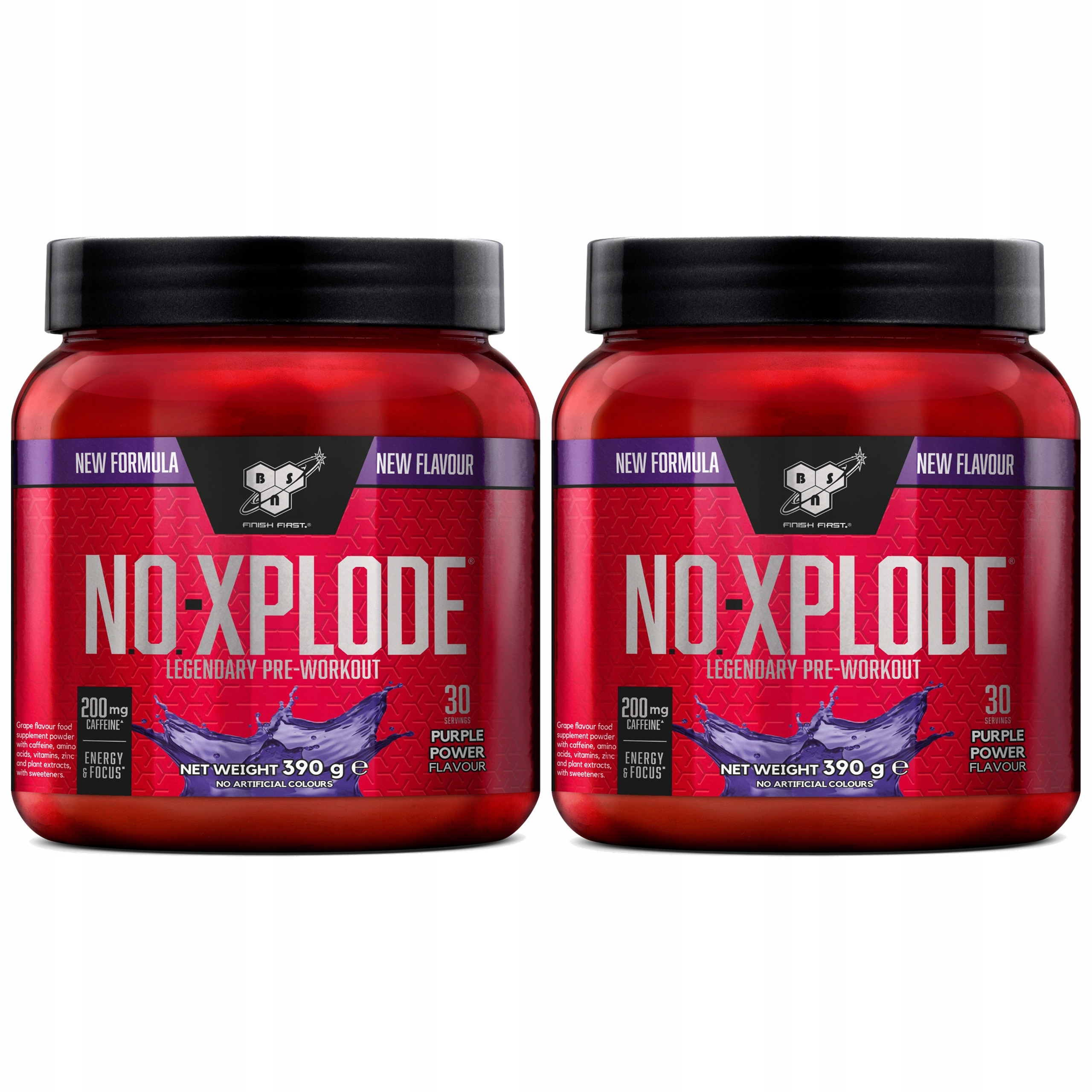 2x Předtréninkovka energie vytrvalost 200 mg kofeinu 3 g beta alanin Bsn