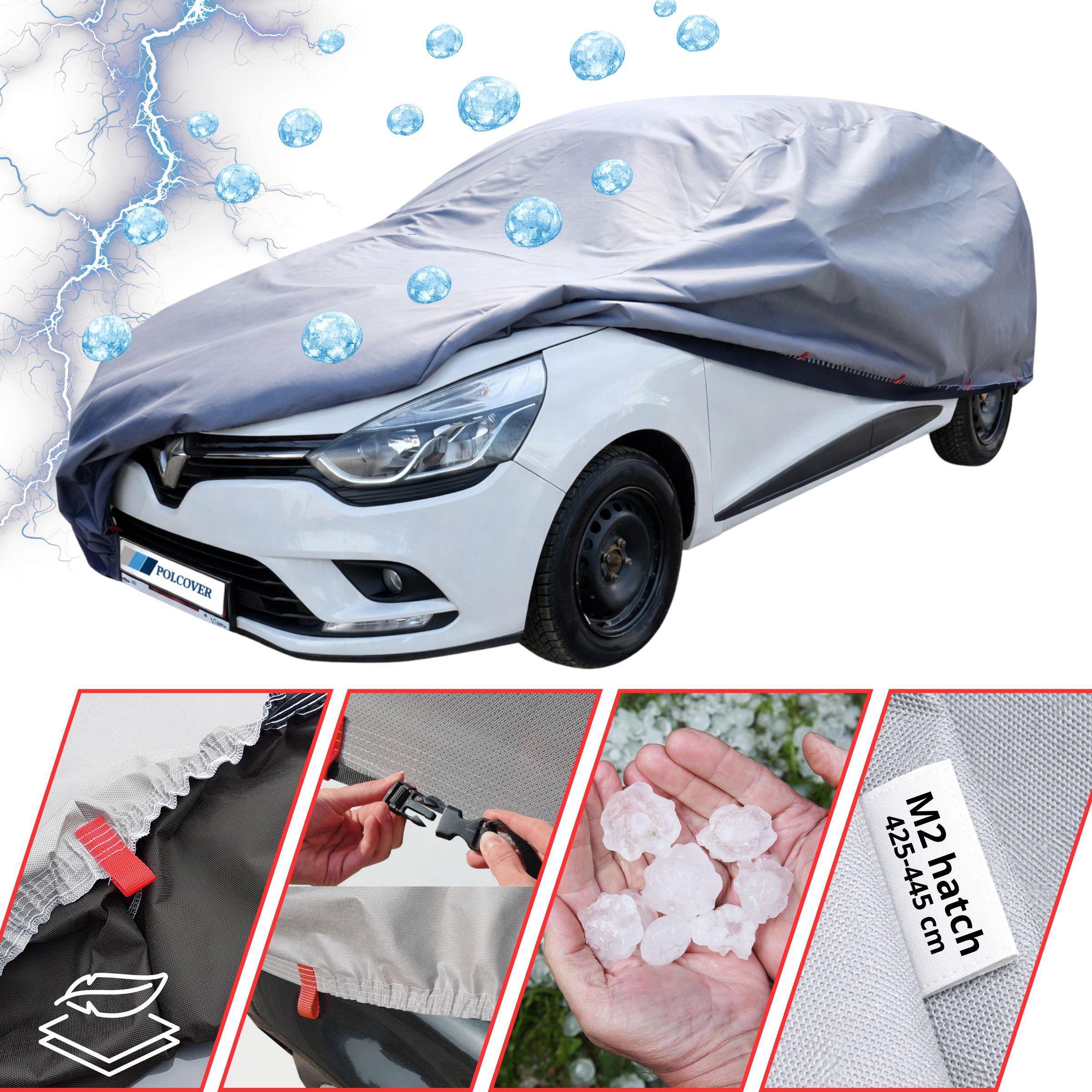 Obal Na Auto Protigradový 14mm vel. M1 hatchback 410-425cm Grom