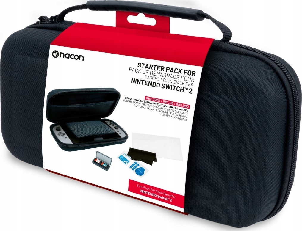 Nacon Nintendo Switch 2 Etui na konsole czarne folia na ekran