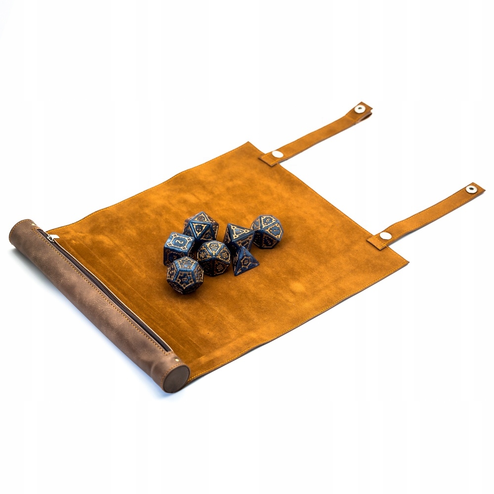 

Skórzany Zwój Dice Tray Tacka Na Kości 31X25CM