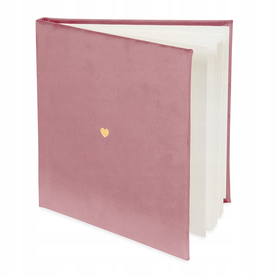 Album Welurowy, Aksamitny Ze Złotym Sercem -60 Zdjęć -25X25CM lig peach 28