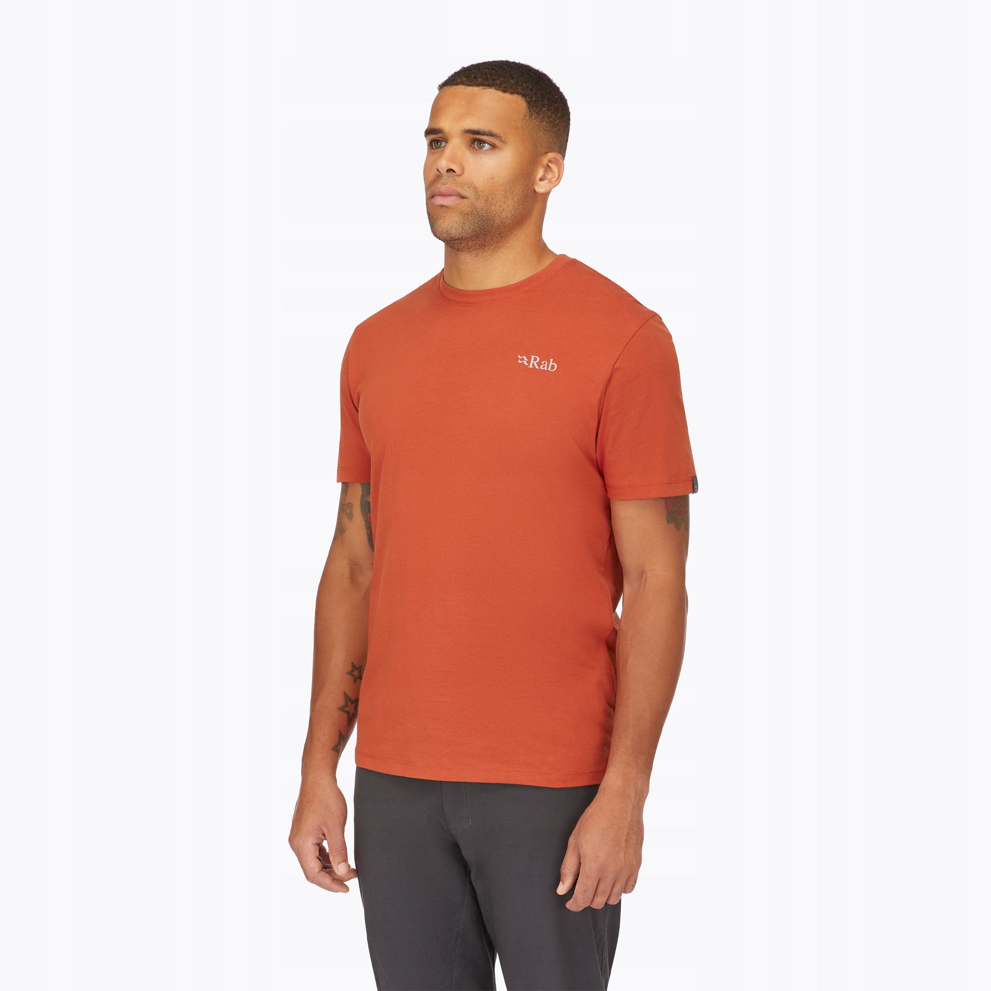 Koszulka męska Rab Stance Mountain Peak red clay L Płeć mężczyzna