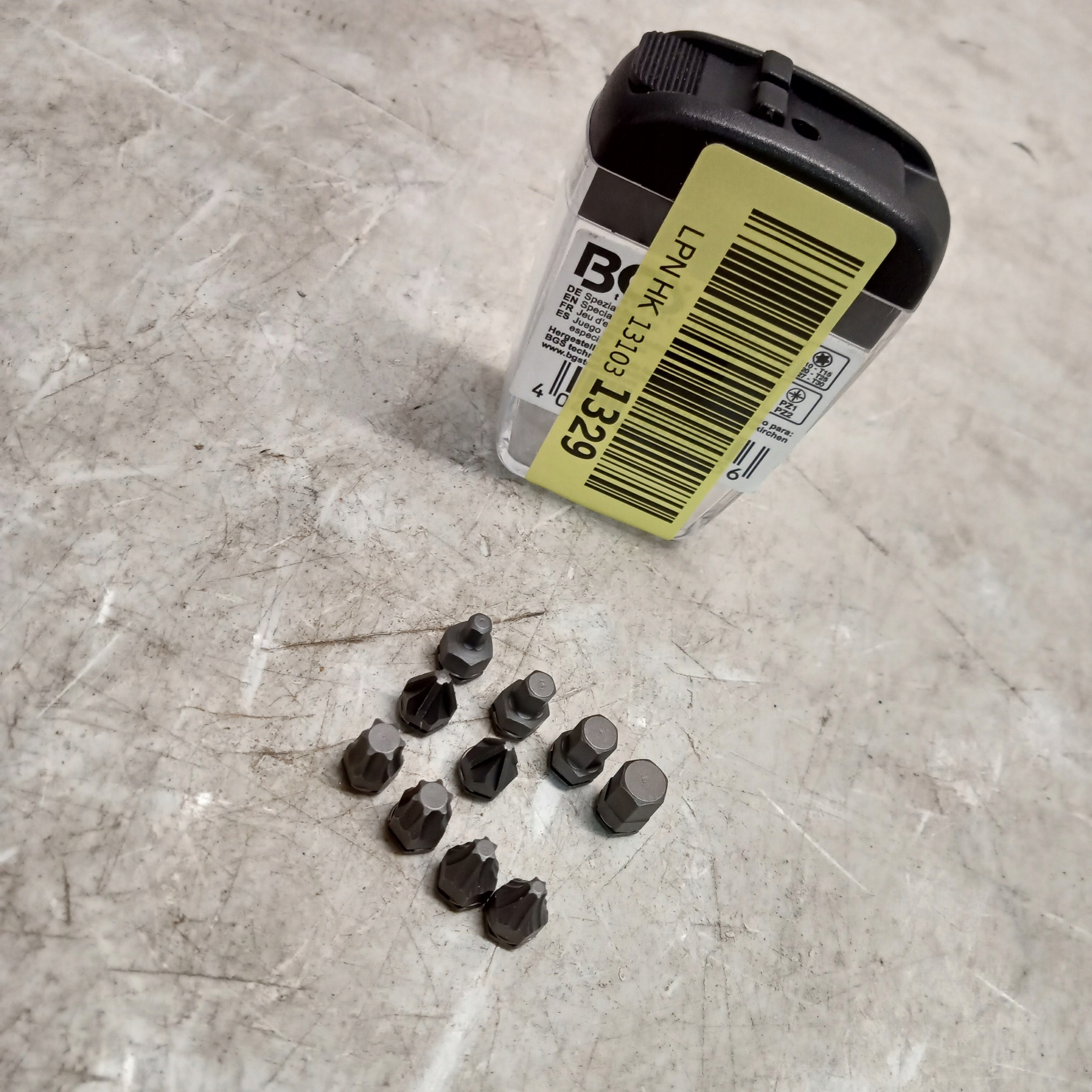 Zestaw bitów specjalnych gniazdo 1/4" do BGS 115 12el. Torx Hex Marka BGS Technic