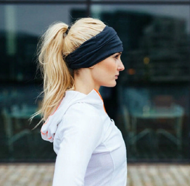 SZEROKA OPASKA NA GŁOWĘ DAMSKA TURBAN BAWEŁNIANA NIEBIESKA Marka Inna marka