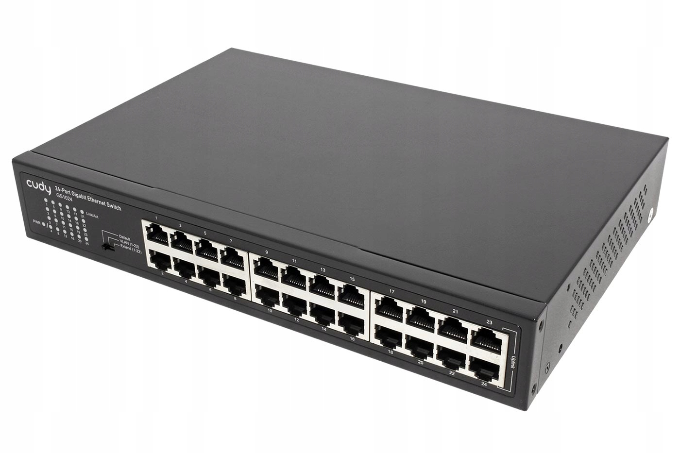Cudy Ethernet přepínač 1Gb, 24 portů, kovový, černý (GS1024)