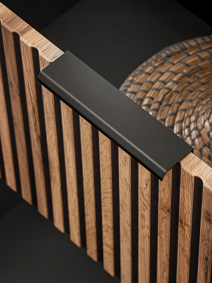 Szafka łazienkowa 80cm, szuflady, Meble łazienkowe XILO Dąb Wotan / Szary Marka Comad