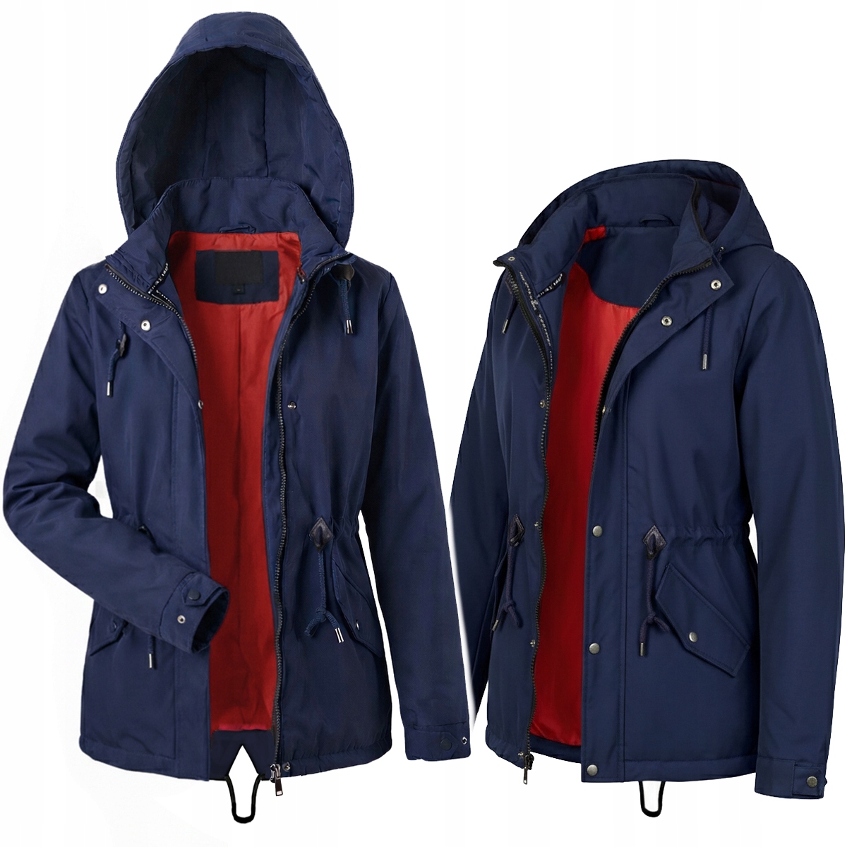 Dámská přechodná Jarní bunda Parka s kapucí 3 Barvy 4XL