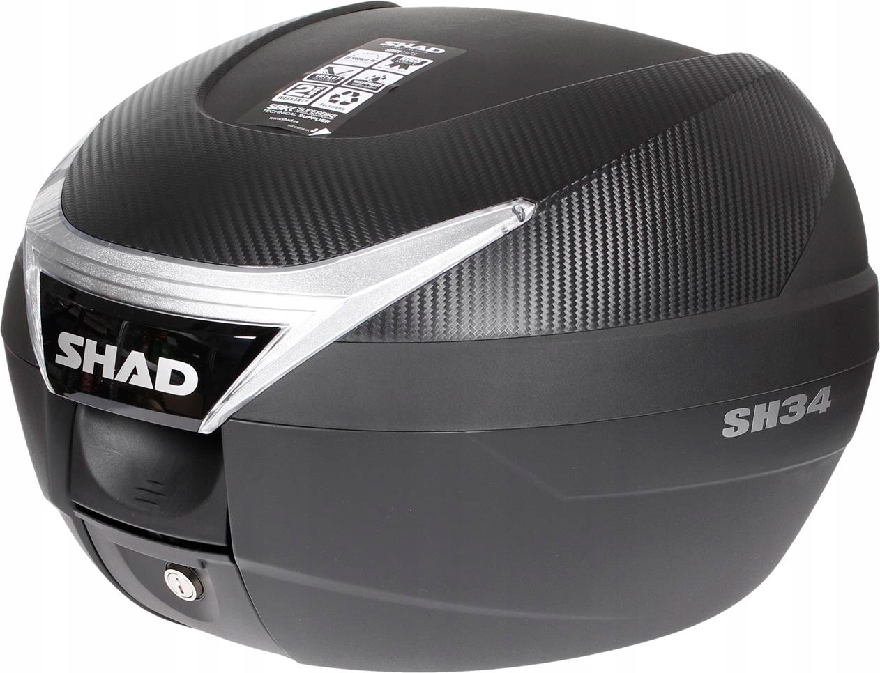 

Kufer Motocyklowy Shad SH34 Carbon opcja Stop