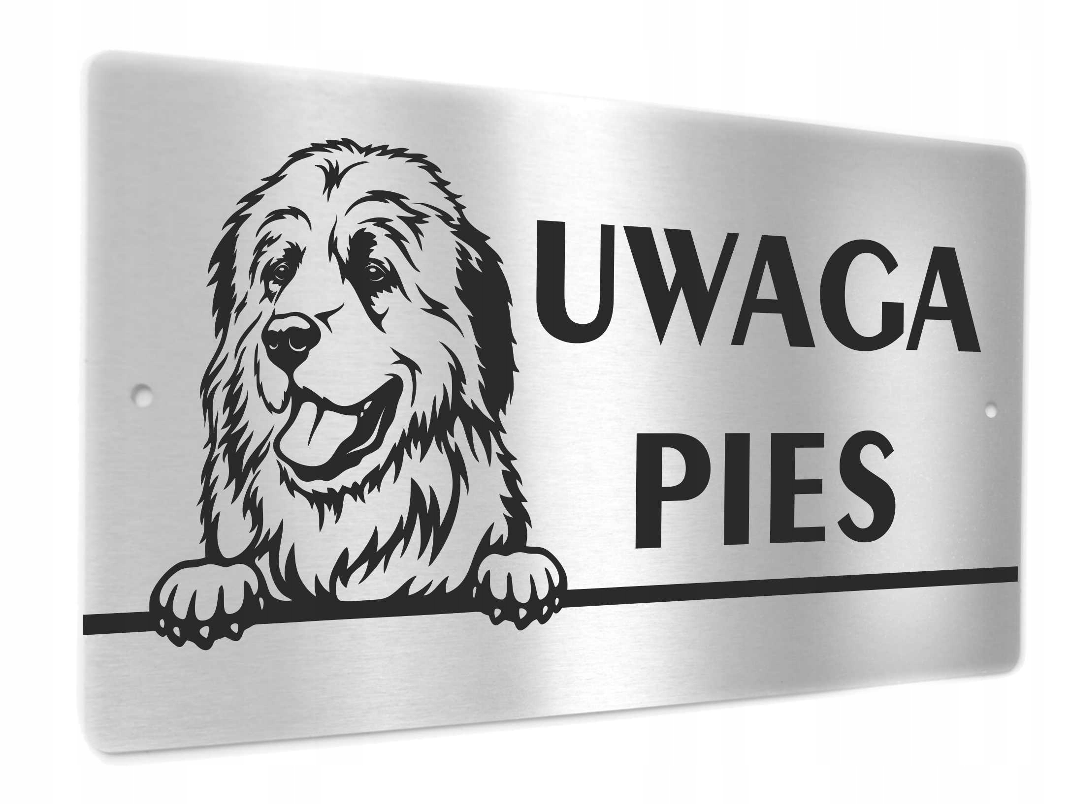 

Tabliczka Inox Uwaga Pies Owczarek Podhalański