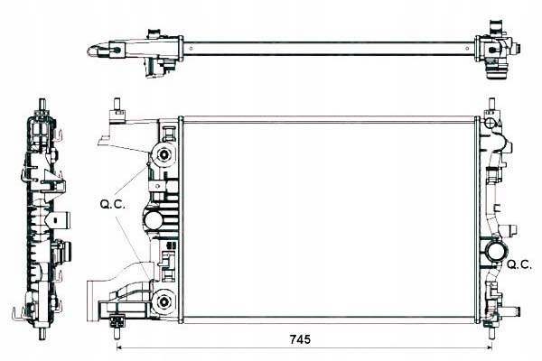 NRF CHŁODNICA WODY OPEL ASTRA J 1.6