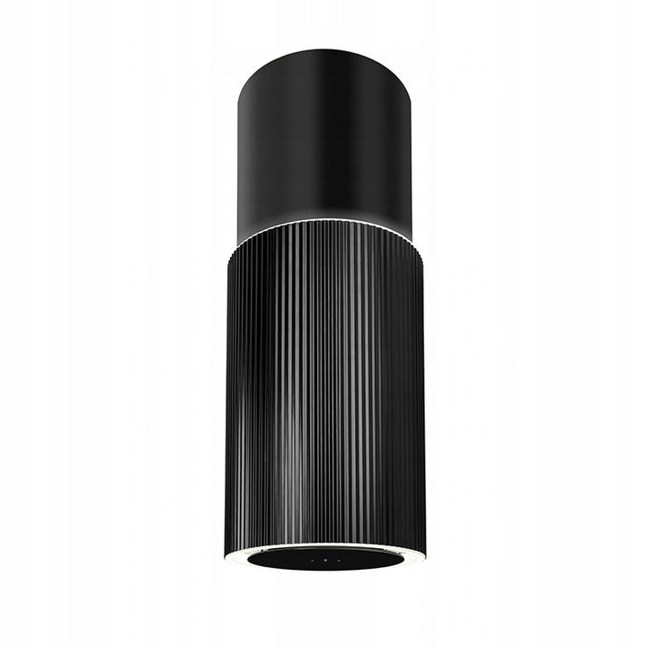 Okap Wyspowy Ciarko Design Monogram W Black Czarny CDW3802C Ryflowany