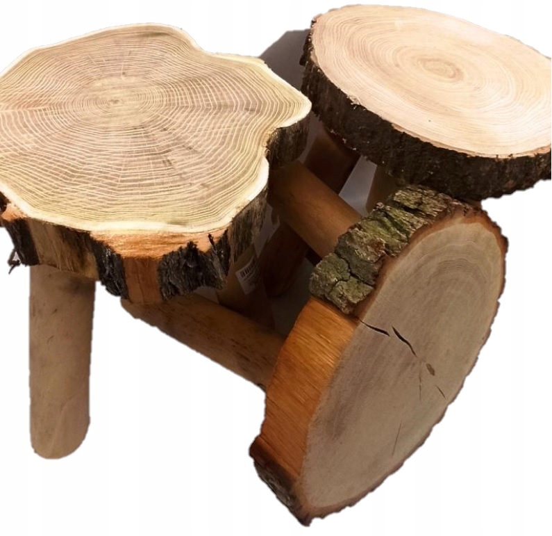 STOŁEK DREWNIANY KWIETNIK 35cm drewno mix Rodzaj krzesła