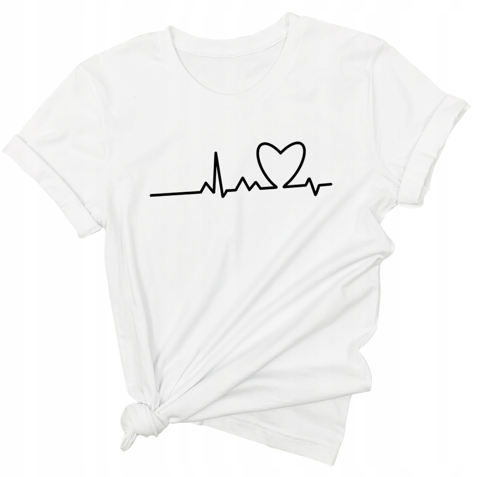 

Koszulka Linia Życia z nadrukiem z sercem 5XL