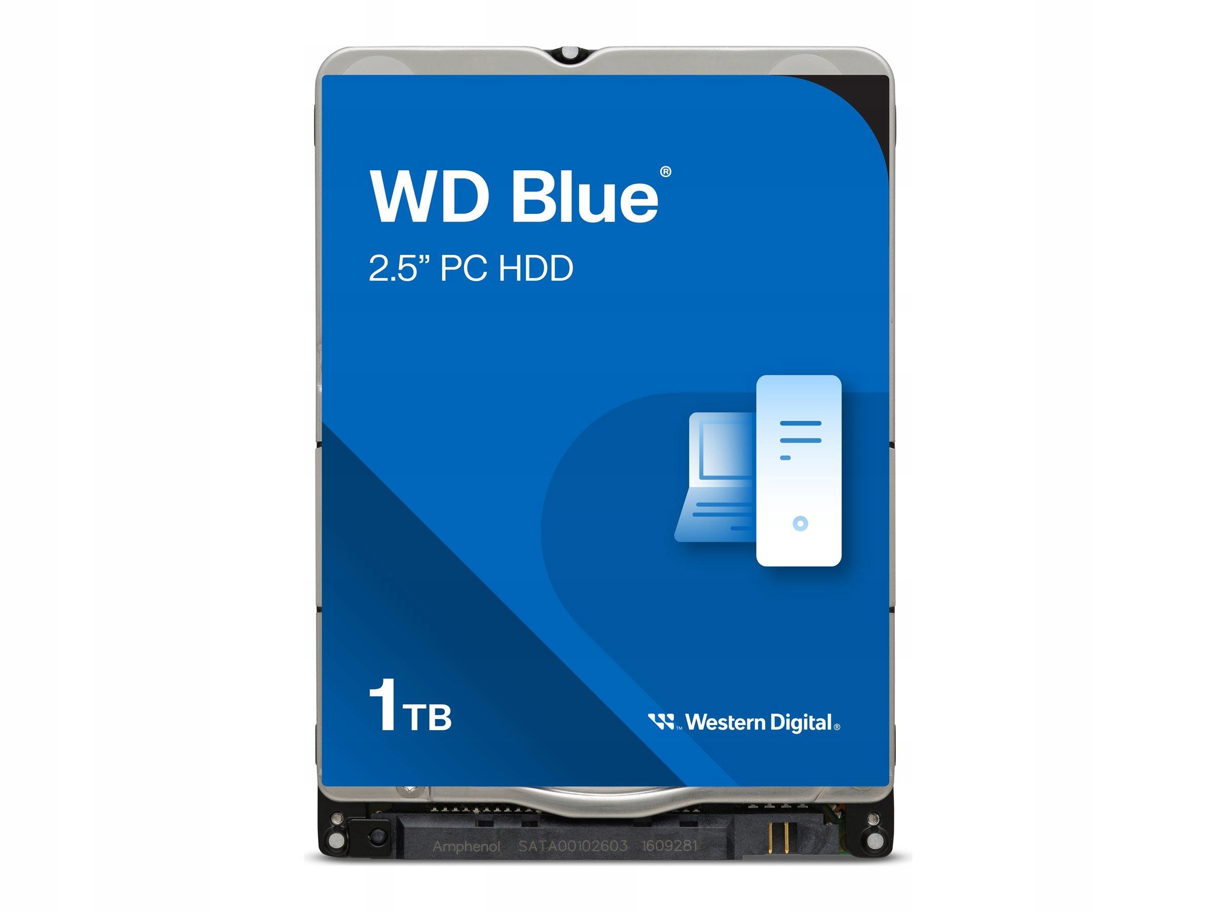 Wdc WD10SPZX Dysk twardy Wd Blue, 2.5, 1TB, SATA/600, 5400RPM, 128MB cache