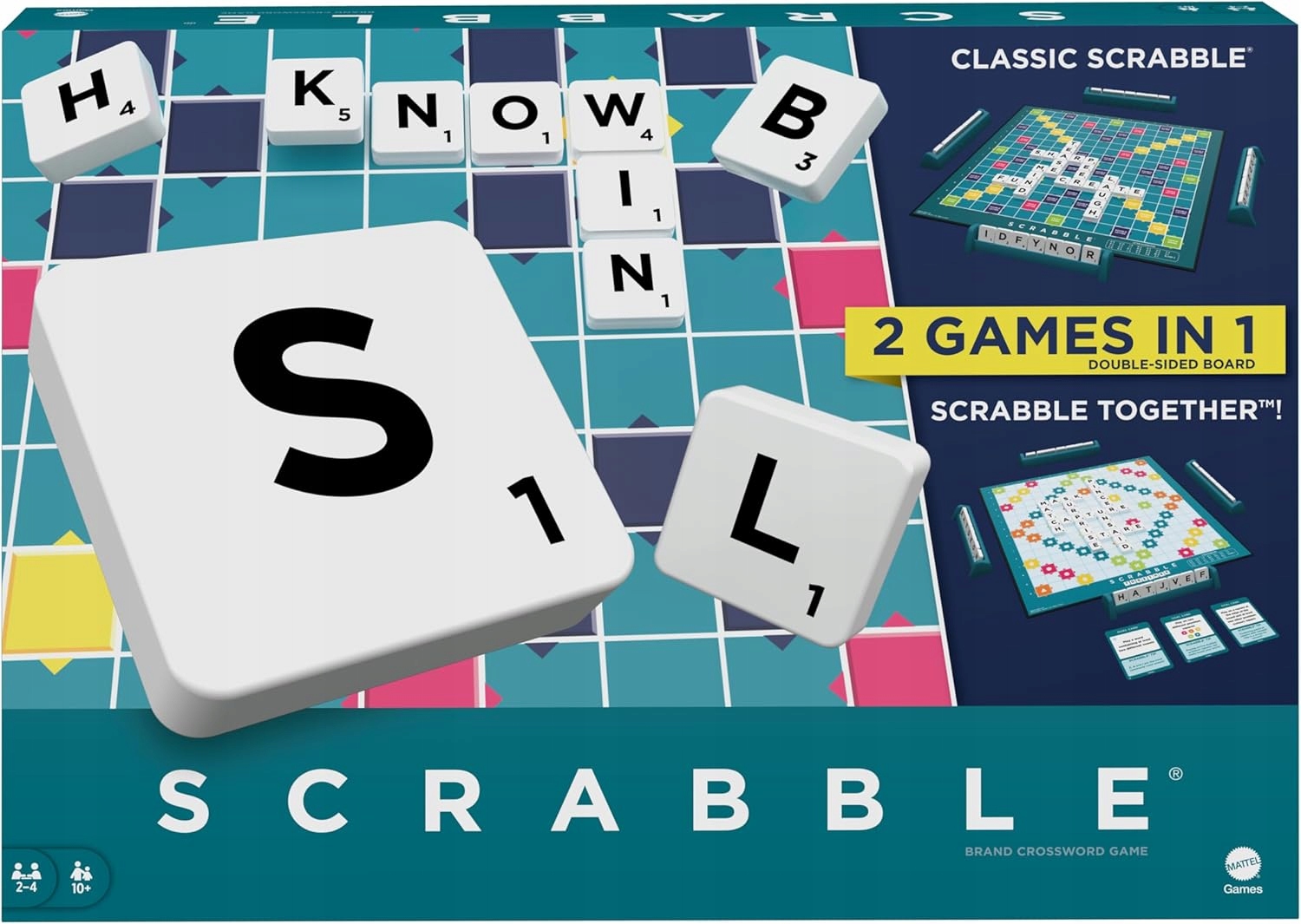 Mattel Games Scrabble dwa w jednym, wersja: angielski, HWD43