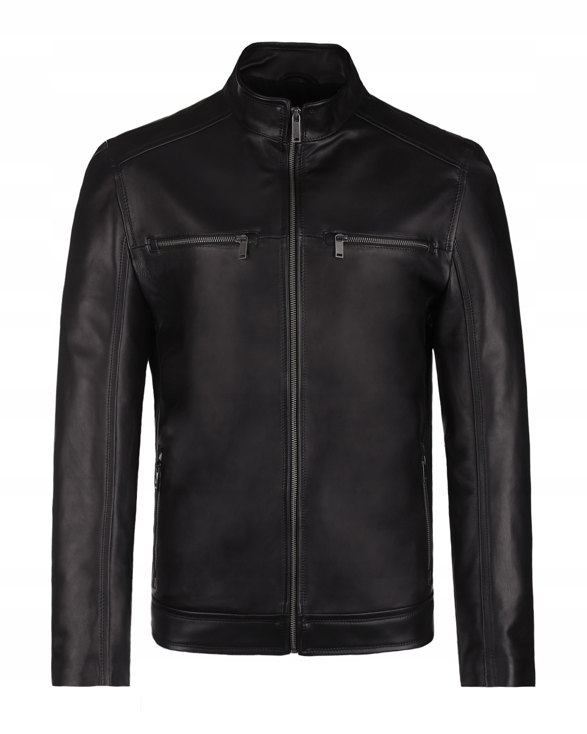 Klasická Pánská Kožená Bunda Černá Paul 3XL