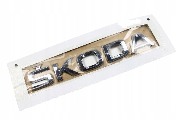 Nový originální chromovaný nápis Škoda